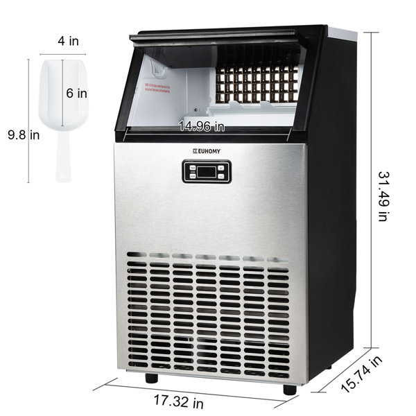 Euhomy Commercial 100 lb. Daily Production Freestanding Clear Ice Maker & Reviews Wayfair.ca